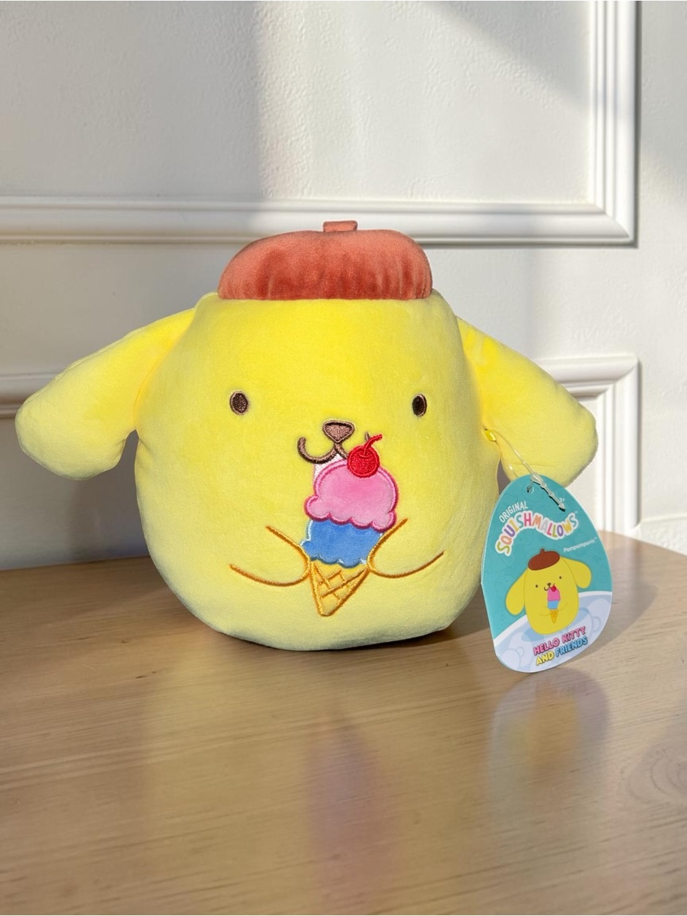 Squishmallows Pompompurin Ice Cream Plush 8 Inch Sanrio NWT Hello Kitty